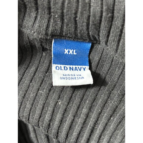 Old Navy Black Ribbed Button-Up Cardigan With Collar XXL - Picture 4 of 5